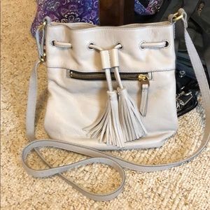 Grey/tan fossil crossbody